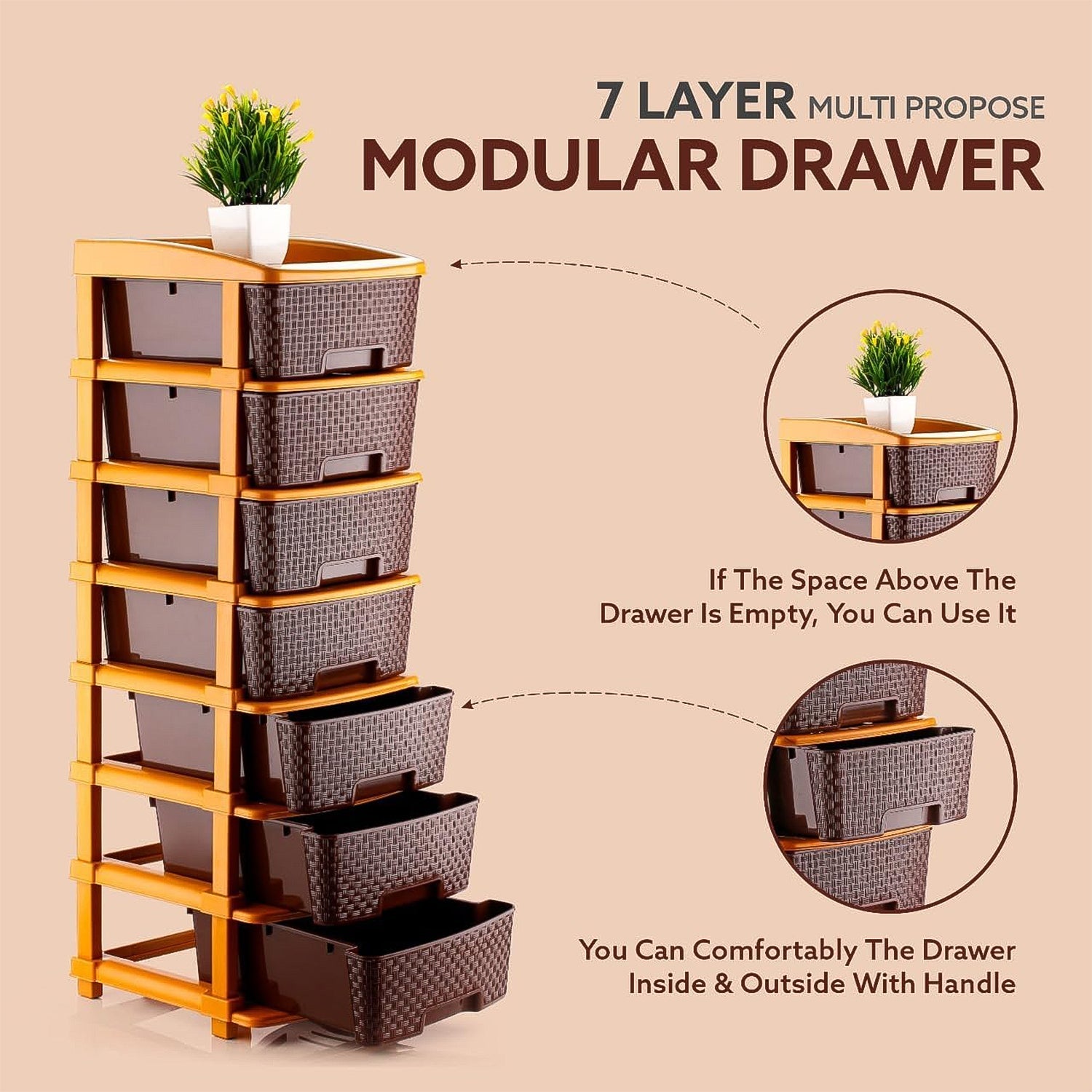 7-Layer Multipurpose Plastic Storage Drawer Organizer 7-Layer Multipurpose Plastic Storage Drawer Organizer